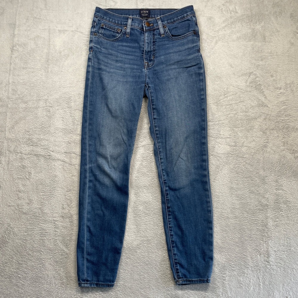 J.Crew‎ High-Rise Skinny Jeans Womens 26 Blue Medium Wash Stretch Denim